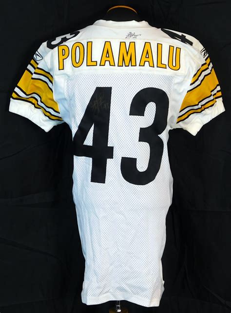 Troy is an awesome guy. Lot Detail - 2008 Troy Polamalu Pittsburgh Steelers Game ...