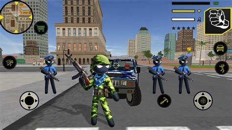 Us Army Counter Stickman Rope Hero Crime Us Police Stickman Android