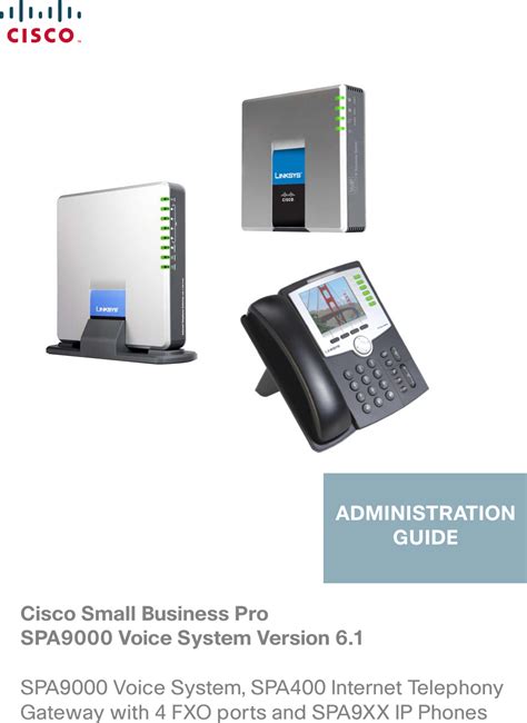 Cisco Systems Spa9000 Users Manual Voice System Administration Guide