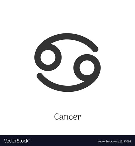 Cancer Zodiac Sign Isolated On White Background Vector Image