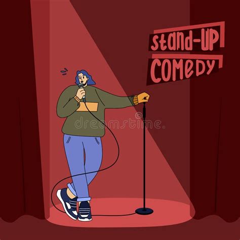 Female Stand Up Comedian Stock Illustrations 76 Female Stand Up Comedian Stock Illustrations
