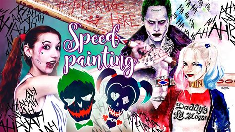 Speed Painting Joker And Harley Quinn Suicide Squad