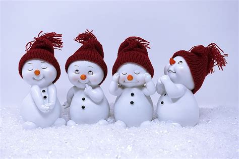 Hd Wallpaper Snowman Figure Cute Winter Wintry Decoration