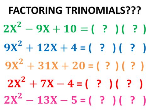 Ac Method Factoring Quadratic Trinomials Using The Ac Method Owlcation