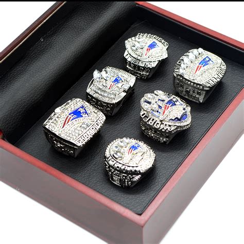 New England Patriots Super Bowl Championship Ring Set Size 8 14 In