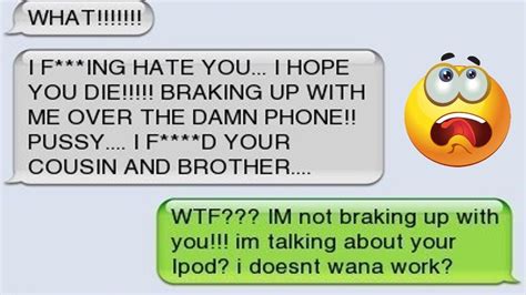 Reacting To The Funniest Break Up Texts Funny Break Up Texts Breakup