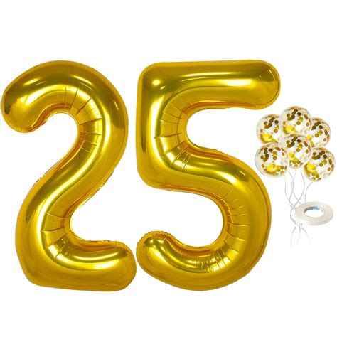 Buy Giant Gold 25 Balloon Numbers 40 Inch 25th Birthday Balloons