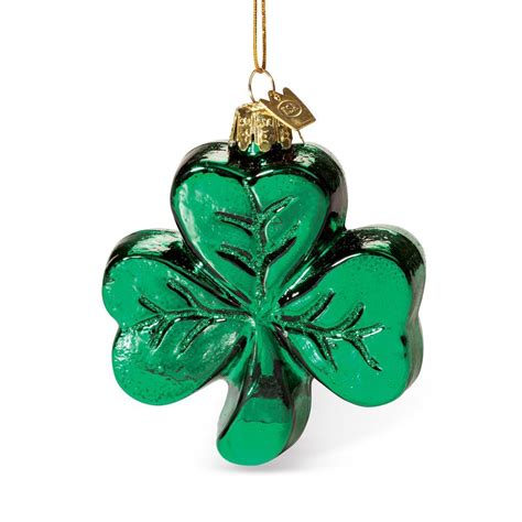 Glass Shamrock Ornament Celtic Christmas Irish Christmas Ornaments
