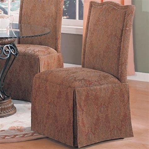 Do you think upholstered parsons dining chairs seems great? 2 Slauson Upholstered Parson Chair Set with Nail Head Trim ...