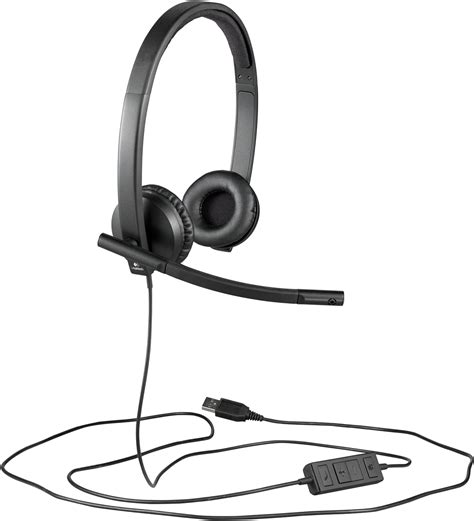 Logitech H E Wired Headset Stereo Headphones With Noise Cancelling Microphone Usb In Line