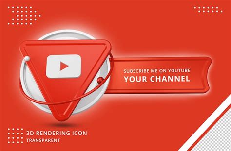 Premium Psd Youtube Profile Icon In 3d Rendering