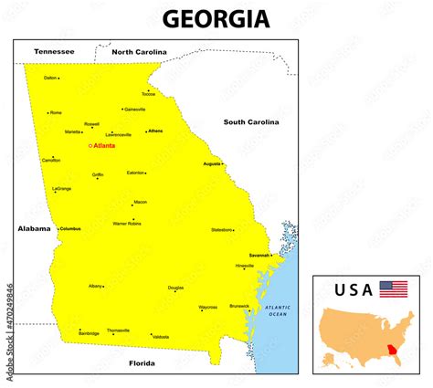Georgia Map State And District Map Of Georgia Political Map Of