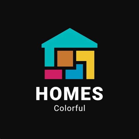 Premium Vector Colorful Minimalist Homes Logo Design