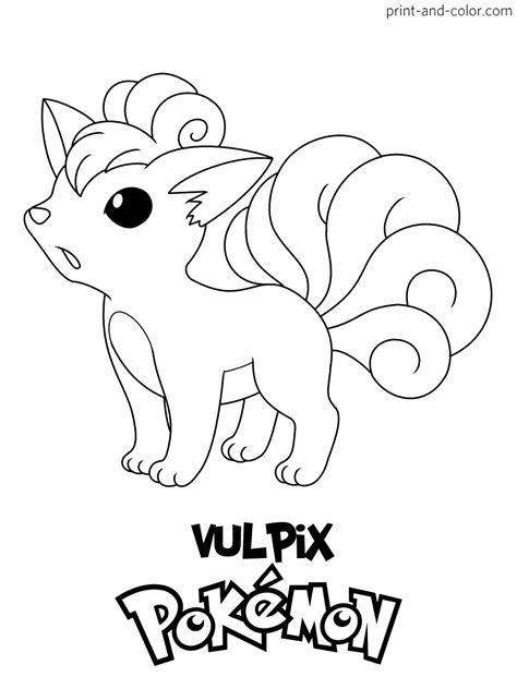 Vulpix Pokemon Coloring Sheets Coloring Pages