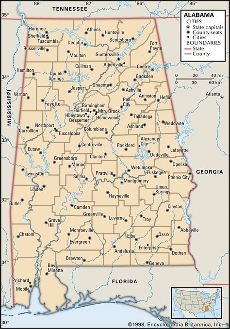 Alabama Flag Facts Maps Capital Cities