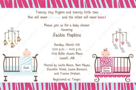 Tips For Choosing Twin Baby Shower Invitation Beeshower