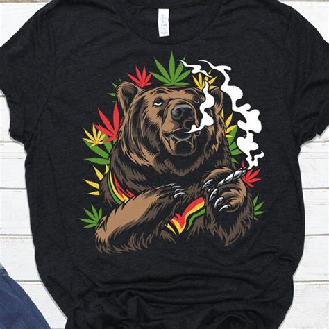 Rasta Bear Chilling Illustration Reggae Bear Smoking Joint Etsy