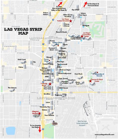 Map Of Vegas Strip