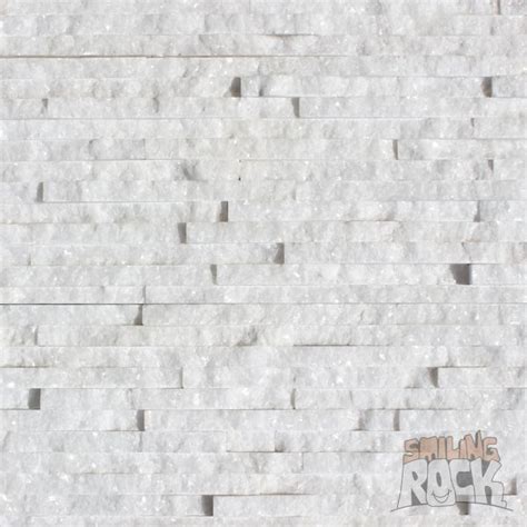 White Quartz Stack Stone Wall Cladding Smiling Rock