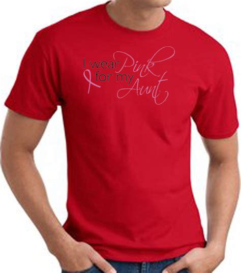 breast cancer t shirt i wear pink for my aunt red tee breast cancer awareness t shirts i