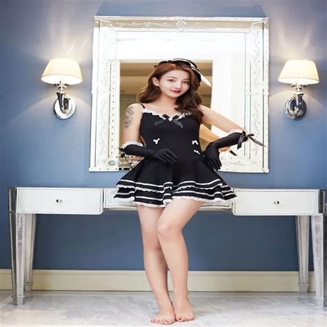 sexy lingerie cute princess dress sling maid game uniform temptation straps hollow backless bow