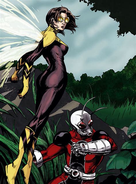 Hank Pym Janet Van Dyne Aka Antman The Wasp Marvel Wasp Female