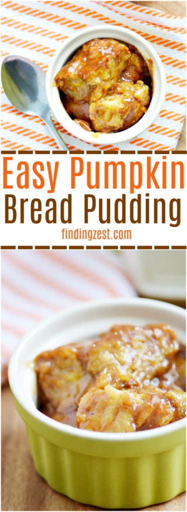 Easy Pumpkin Bread Pudding Recipe With Brown Sugar Sauce Finding Zest