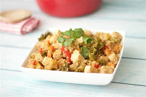 Baked Tofu And Vegetable Casserole With Quinoa Loving It Vegan