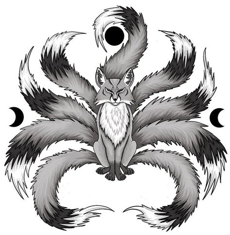 Nine Tailed Fox Desenho De Tatuagem De Raposa Arte Da Tatuagem