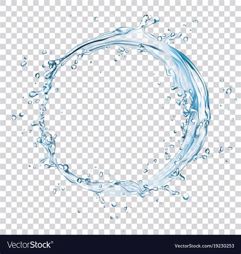 Water Splash Circle Royalty Free Vector Image Vectorstock