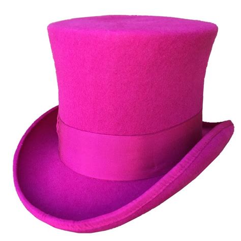 Wool Felt Top Hat Victorian Gentlemen Topper Hats 7 Tall Many Colors