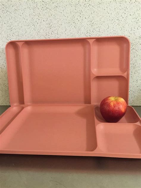 Vintage Tupperware Divided Plastic Tv Dinner Trays Lunchroom Etsy