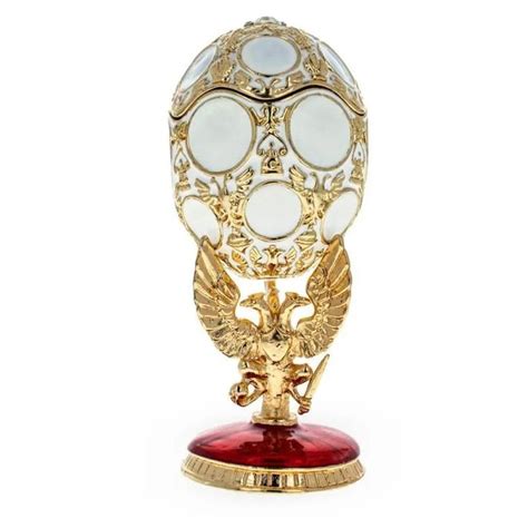 Romanov Tercentenary Royal Russian Faberge Egg Collectible 0542 On