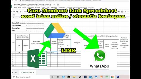 Cara Membuat Link Spreadsheet Excel Online Tutorial Membuat Link