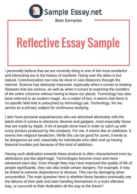 Self Reflection Paper Outline How To Write A Chemistry Lab Report