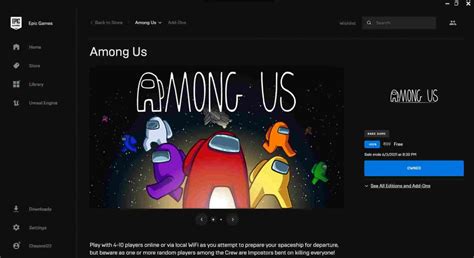 Among Us Available For Free On Epic Games Store Techburner