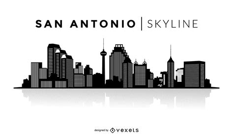 San Antonio Silhouette Skyline Vector Download