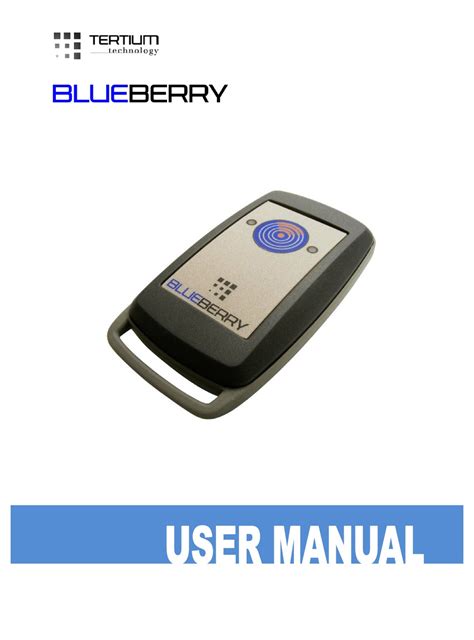 Tertium Blueberry Uhf User Manual Pdf Download Manualslib
