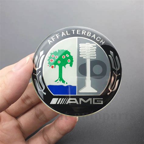 4pcs Amg Logo Wheel Center Hub Cap Badge Emblem Stickers For Mercedes