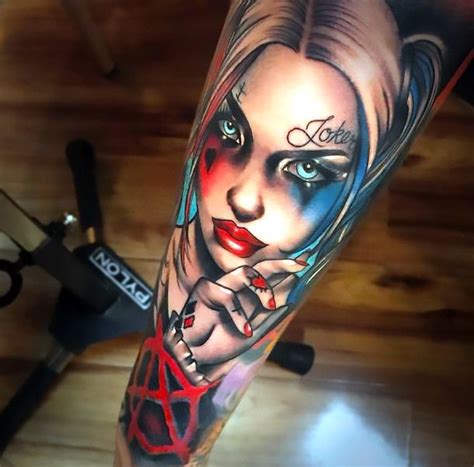 Harley Quinn Tattoo Sleeve Tattoo Idea Tatuajes De Moda Ideas De