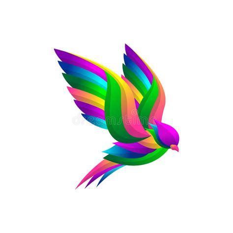 Colorful Bird Logo Concept Gradient Style Elegant Modern Design For