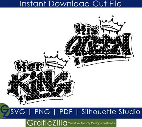 King And Queen Graffiti Svg Couples Husband And Wife Svg Etsy In 2022