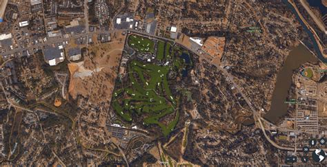 Augusta National Seen From Above Golf