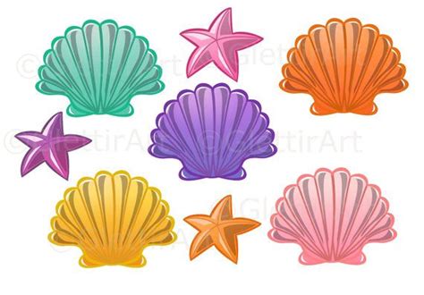 Seashell Clipart Sea Shell Clipart For Personal And Etsy