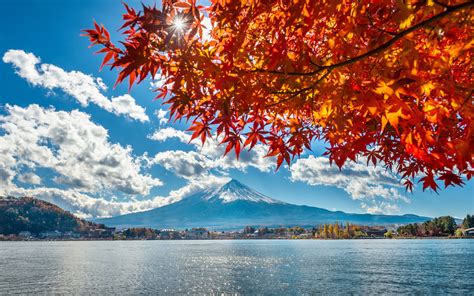 Download Wallpapers 4k Mount Fuji Autumn Mountains Stratovolcano