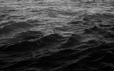 Download Wallpaper 3840x2400 Sea Waves Dark Water Background 4k