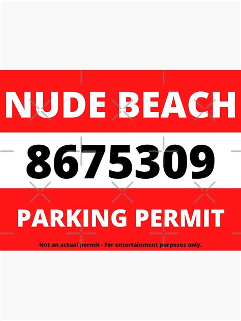 Novelty Nude Beach Parking Permit Sticker For Sale By Suncoasttees Redbubble