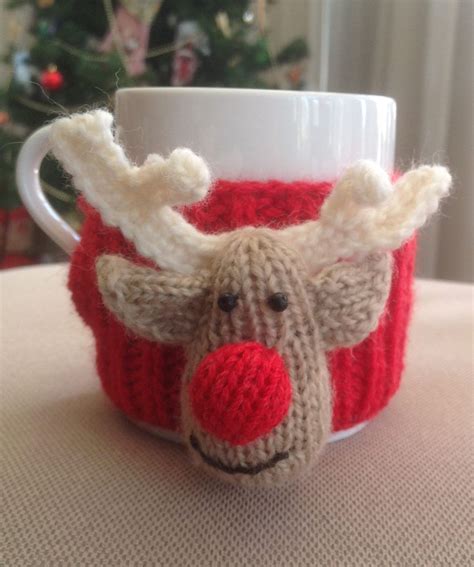 Women's peaked cap free intermediate women's hat crochet pattern. Free Knitting Pattern for Reindeer Cup Cosy | Christmas ...