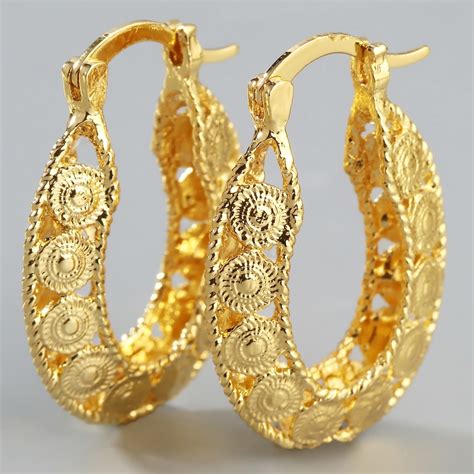 Mdnen Gold Color Big Hoop Earring For Women Simple Fashion Jewelry Ear