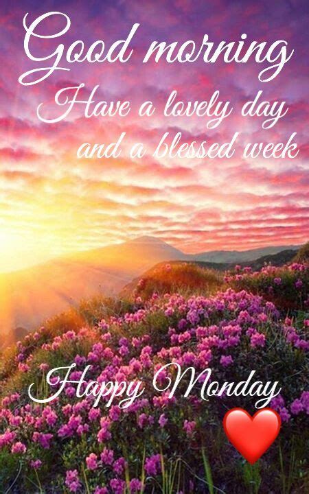 Good Morning Have A Lovely Day And A Blessed Week Happy Monday